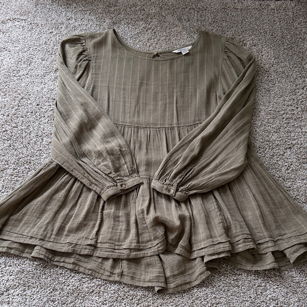 American Eagle Outfitters Olive Blouse